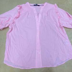 Tommy Hilfiger Women's Relaxed Essential Stripe Shirt Ballet Pink Multi